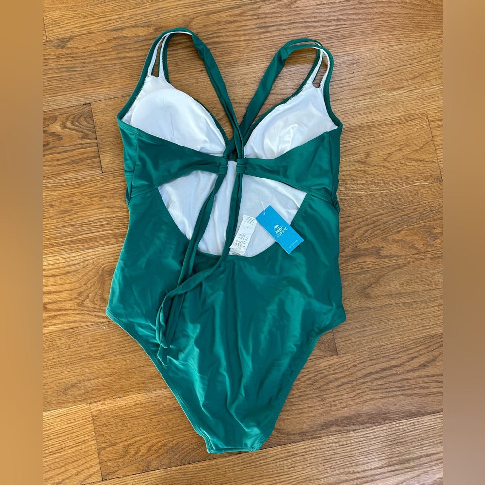 CupShE NWT XL one piece in turquoise with strap detail - Picture 4 of 6